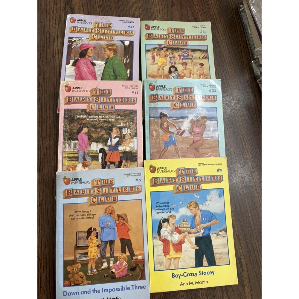 Lot Of 6 Vintage Babysitters Club Books Ann M Martin 1980s Apple Paperbacks